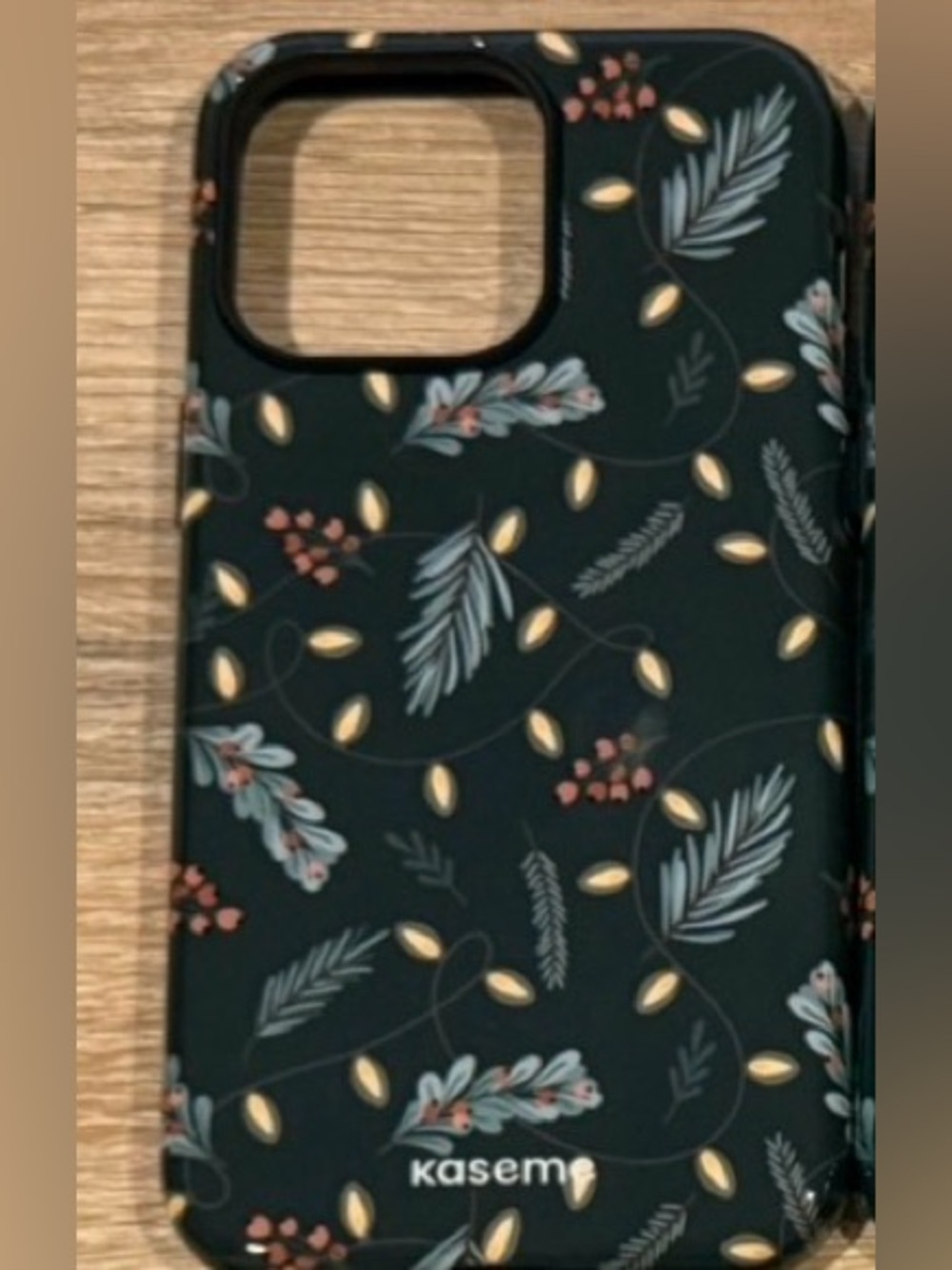 Kasem Black Floral Protective Phone 14promax